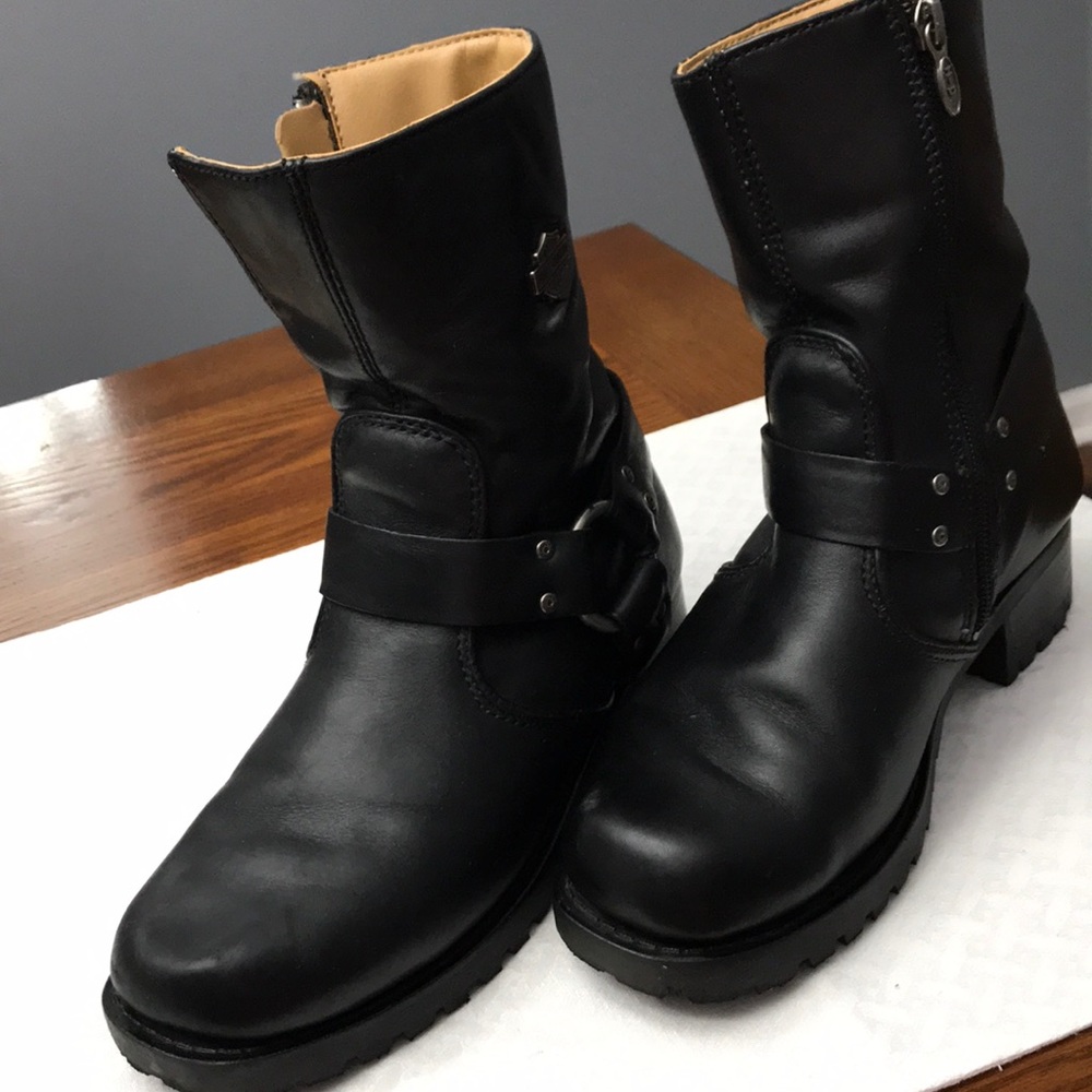 Harley Davidson Black Leather Ashley Women’s Boots